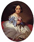 Franz Xavier Winterhalter Canvas Paintings - Princess Charlotte of Belgium